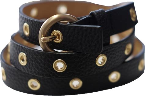 michael michael kors leather logo collar grommet belt|MICHAEL Michael Kors Leather Logo Collar Grommet Belt .